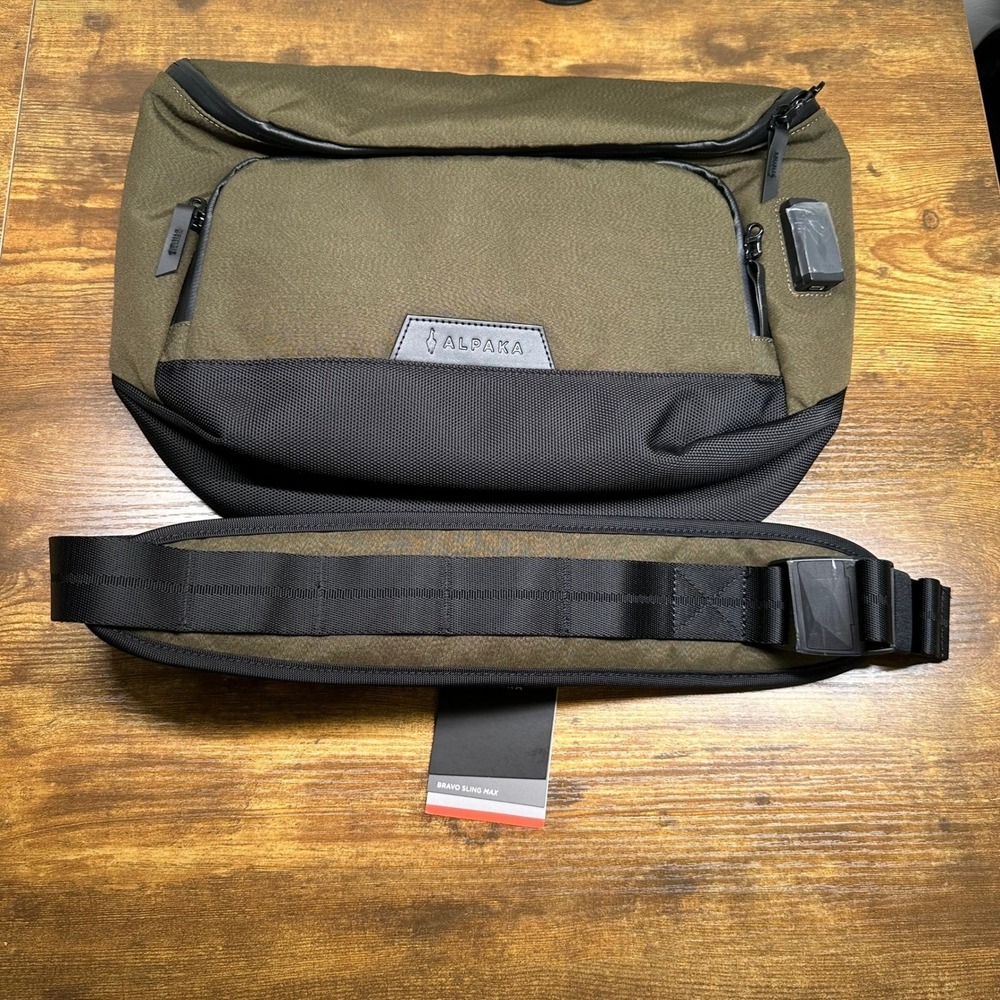 NEW Alpaka Bravo Sling Max V2 Army Green Axogrid 300D Laptop Bag Fanny Crossbody